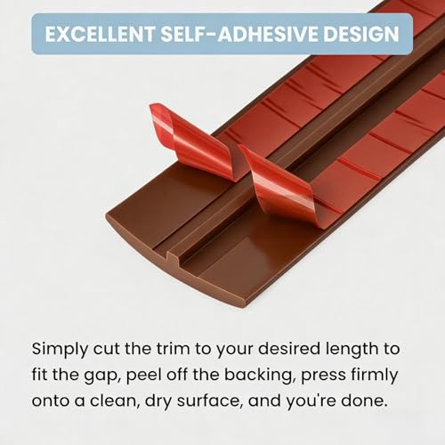 PVC T-Molding Floor Transition Strips 9.84 ft L x 1.97" W (Espresso) - color: Espresso, size: 9.84 ft x 1.97 in