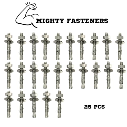 Mighty Fasteners 304 Stainless Steel Wedge Anchors 1/4" X 1-3/4" - 25 Pack - size: 1/4" X 1-3/4"