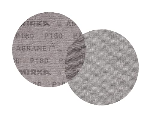 Mirka Abranet 6 Inch 180 Grit Mesh Sanding Discs, Hook and Loop, 10 Pack - size: 180