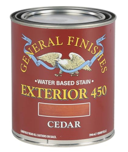 General Finishes Exterior 450 Water Based Wood Stain, 1 Quart, Cedar - color: Cedar, size: 1 Quart