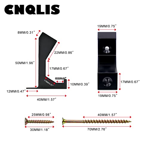 CNQLIS Squeaky Floor Repair Kit – 6Pcs, Black, for 5/8"+ Subfloors - color: Black