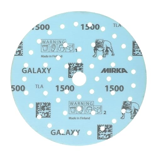 Mirka Galaxy Multifit 6 Inch Ceramic Discs, 1500 Grit, Hook & Loop, 50 Pack - size: Grit 1500
