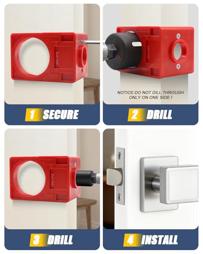 Door Hinge Jig, Door Lock Installation Kit, Door Latch Mortise Tool - style: Door Hinge Jig with Door Lock and Latch Kit