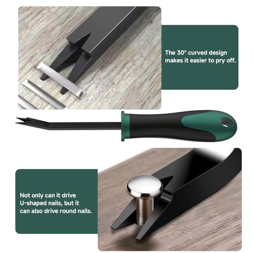 2pcs Heavy Duty Staple Remover Ergonomic Upholstery Staple Puller