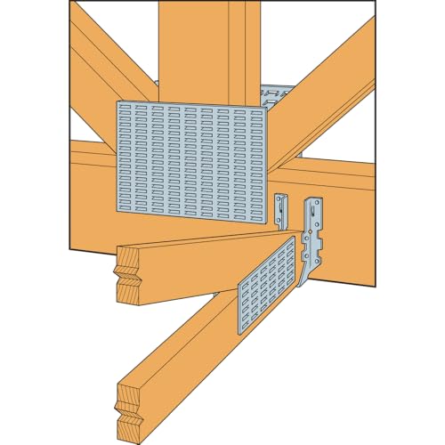 Simpson Strong-Tie LUS36Z Light Face-Mount Joist Hanger - 2-9/16 in. (W) x 5-1/4 in. (H) x 2 in. (B), Fits 3x6 Joists, 18 Gauge ZMAX Galvanized Steel, Hurricane Rafter Ties - size: 1 Each