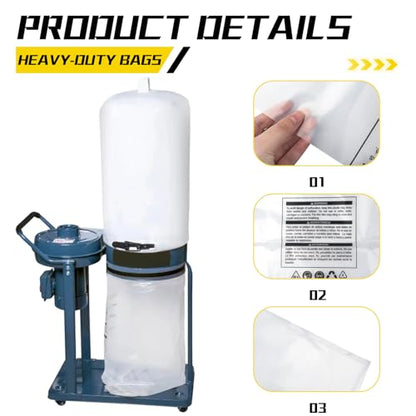 70002 Clear Plastic Dust Collection Bags, 20-Inch x 43-Inch, 6 PCS - style: 6 PCS