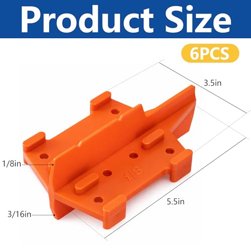 6 Pcs ABS Deck Board Spacer, 1/8 and 3/16 Inch Deck Board Spacing Tool - color: 6 Pcs
