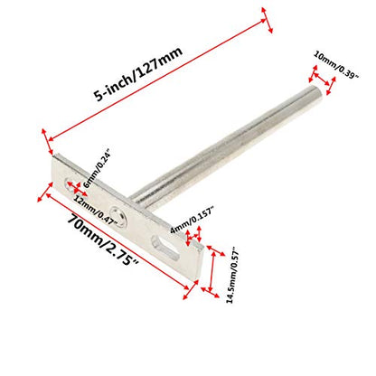 Floating Shelf Brackets 5" Length Heavy Duty Blind Shelf Supports - 4pcs - color: Silver, size: 5 Inch