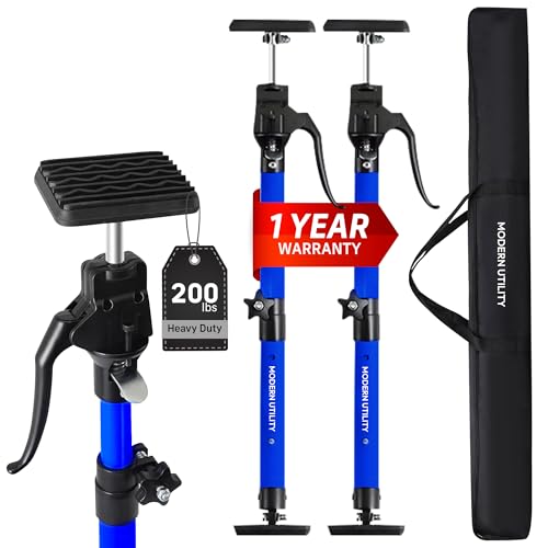 Adjustable Cabinet Jacks for Installing Cabinets (22.8-45.3 Inches 2 Pack) Heavy Duty 200 lb Support Rod & Third Hand Support System with Swivel Non-Slip Pads for Drywall and Ceilings - size: 22.8-45.3 Inches 2 Pack