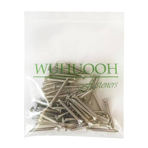#10 x 1-1/2" Flat Head Sheet Metal Screws, 304 Stainless Steel 18-8 Phillips Drive Wood Screws, Pack of 50 - size: #10 x 1-1/2"