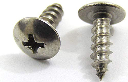 Bolt Dropper No. 6 x 3/4" Stainless Truss Head Phillips Wood Screw, (100 pc), 18-8 (304) Stainless Steel Sheet Metal Screws, Type A Point, Plain Finish by Bolt Dropper - size: #6 x 3/4"