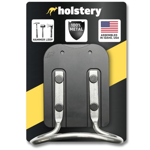 Holstery HammerMaster | Hammer Holder Loop - Clip-On Tool Belt Holster Holds Hammers, Hatchet, or Mallet - style: HammerMaster Pro