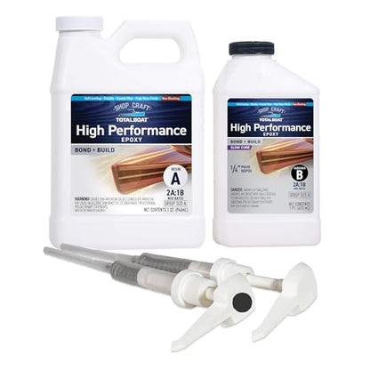 TotalBoat High Performance Clear Marine Epoxy Resin - 1.5 Quart Kit, Slow - size: 1.5 Quart, style: Slow