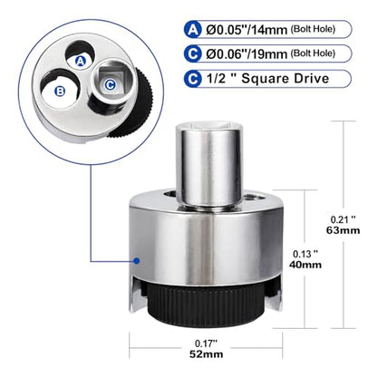 Spurtar 1/2'' Drive Stud Remover Bolt Extractor Nut Splitter 1/4" to 3/4"