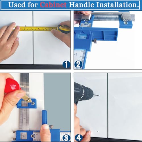 King&Charles Cabinet Hardware Jig & Automatic Center Punch Set. - style: ORIGINAL-ABS