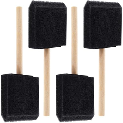 4pcs Foam Paint Brushes, Sponge Painting Tool, 3in, Black - color: Black-4pcs-3"