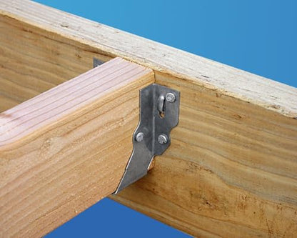 Simpson Strong-Tie LU26 Light Face-Mount Joist Hanger - Wood Construction Connectors, 20 Gauge Galvanized Steel Brackets, Hurricane Rafter Ties, 2x6, 100 Per Pack - size: 100 Pack