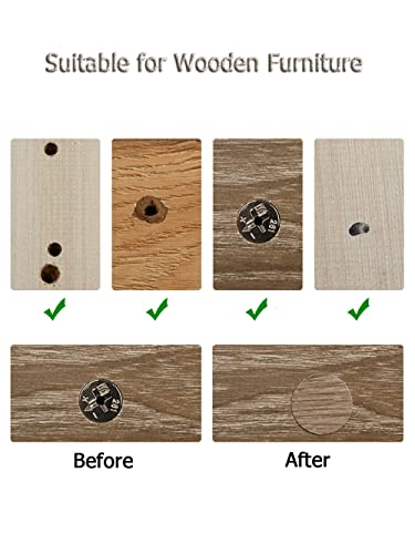 Mini Skater 108Pcs Self-Adhesive Wooden Furniture Cabinet Screw Hole Cover Stickers Decoration Supplies,20mm Dia (Light White) - color: Light White
