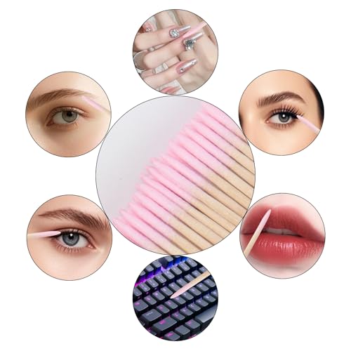 500 Pcs Disposable Micro Applicators Brush,Cotton Swabs Pointed Tip