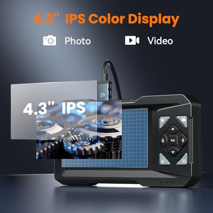 KIRFEIHT Endoscope Camera with Light - Industrial Borescope with 32GB Card - style: Single Lens