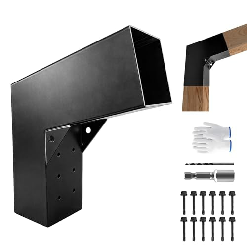 4x4 15° 2-Way Pegola Bracket,Slant Angled Post Brackets(1Pack) - size: 4x4 inchs