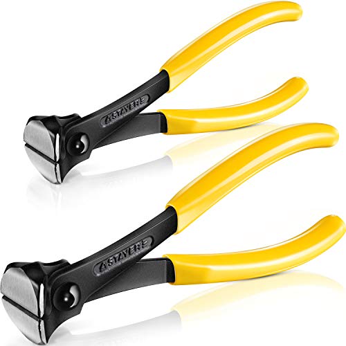 Mudder 2 Packs End Cutting Nippers Pliers Nail Puller for Carpenters