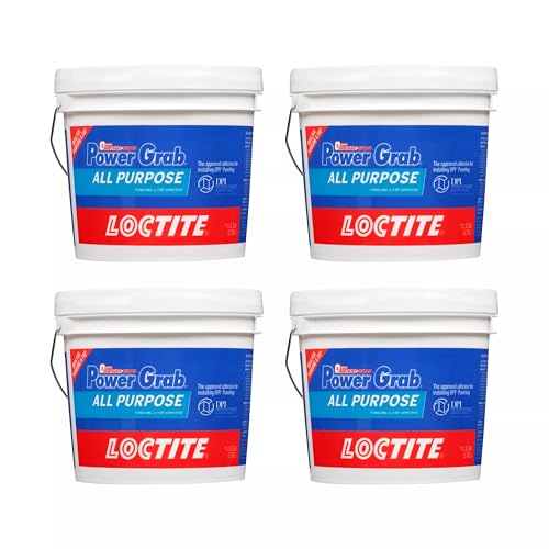 Loctite Power Grab Express All Purpose Construction Adhesive, White, 1 gallon Tub, 4 Pack - size: 4 Pack, style: 1 Gallon