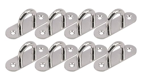 Heavy Duty 304 Stainless Steel Hammock Ceiling Hook Pad Eye Plates Corrosion Resistant (8 Pack M6 Stainless) - color: 8-PACK M6 STAINLESS