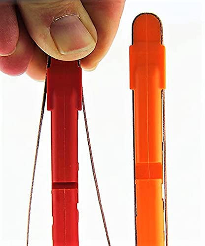 5 Piece Sanding Detailer Set with 2 Extra Replacement Belts Per Stick, 5 Grits 120, 240, 320, 400 & 600 Grit Made in The USA for Sanding Wood, Metal & Plastics, Long Life Sanding Belts