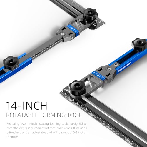 Stair Tread Template Tool - Upgrade Stair Tread Tool, Stair Measuring Tool - color: Blue-Gray