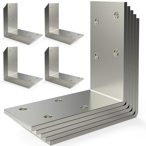 3"x3" L Brackets Heavy Duty 12-ga, Galvanized Angle Bracket - size: 25 Pack