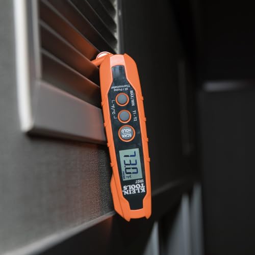 Klein Tools IR07 Dual Infrared (IR) and Probe Pocket Size LCD Digital Thermometer