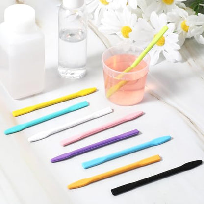 9PCS Colored Silicone Stir Sticks, Reusable Silicone Mixing Sticks
