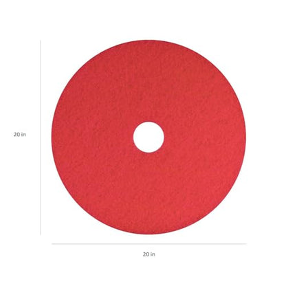 Americo Glit/Microtron 404420 Daily Cleaning and Buffing Pad, 20", Red (Pack of 5)