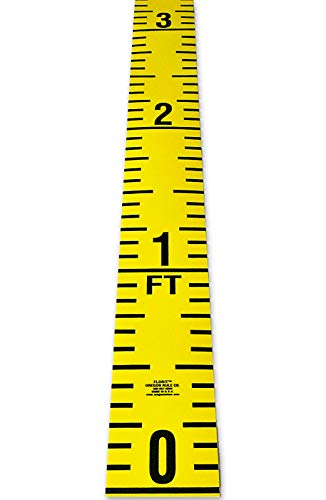 4 Inch X 50 Foot Adhesive Floor Tape - Yellow - Vertical Up 8 Piece Design