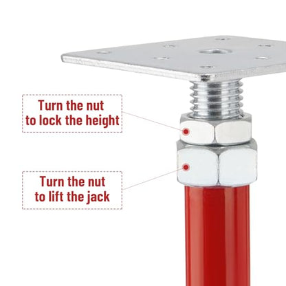 6PCS House Floor Jacks, 5-8" Height Range Adjustable Screw Jacks Post, Foundation Jacks for Leveling The Basement Floor, Load Capacity 5000lbs