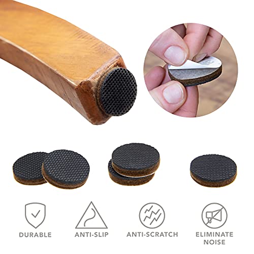 Couch Clamp Furniture Pads (24 Pack) - No-Slip Rubber Grips for Sectional Couches and Furniture - Adhesive Floor Protectors with Anti-Skid Rubber Feet - Prevents Scratches, Floor Damage, and Slippage - style: Pads