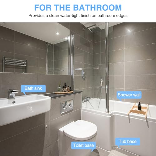 Clear Caulk Tape Self Adhesive Waterproof, Transparent Kitchen and Wall Sealing Tape, Bathroom Sealant Strip for Toilet, Bath Tub, Sink, Shower (Clear,1.5" x10.5Ft) - style: Clear-1.5IN-10.5FT-A