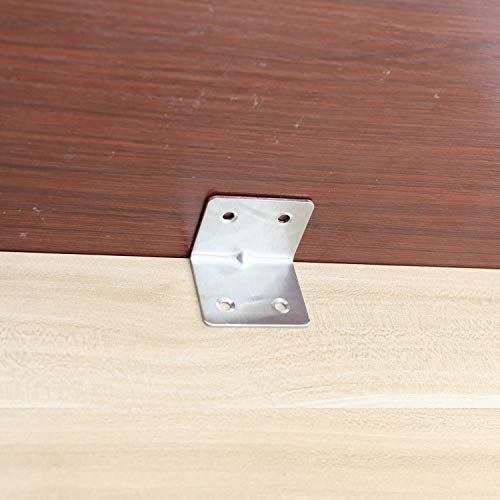 Heavy Duty Stainless Steel Corner Braces L Shape Brackets,ULIFESTAR 90 Degree Joint Right Angle Bracket Fastener for Wood Shelves Dressers Chairs with Screws 8 Pack 38 x 30mm/1.5 x 1.2'' - size: 4 Holes 38 x 30mm/1.5 x 1.2''