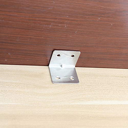 Heavy Duty Stainless Steel Corner Braces L Shape Brackets,ULIFESTAR 90 Degree Joint Right Angle Bracket Fastener for Wood Shelves Dressers Chairs with Screws 8 Pack 38 x 30mm/1.5 x 1.2'' - size: 4 Holes 38 x 30mm/1.5 x 1.2''