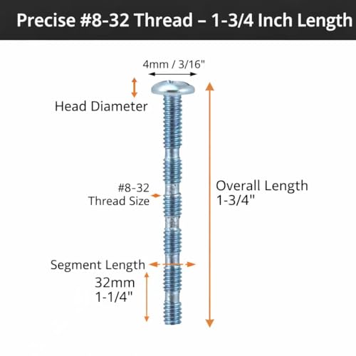 105 Pack #8-32 x 1-3/4" Breakaway Truss Head Cabinet Screws - color: Blue