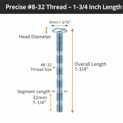 105 Pack #8-32 x 1-3/4" Breakaway Truss Head Cabinet Screws - color: Blue