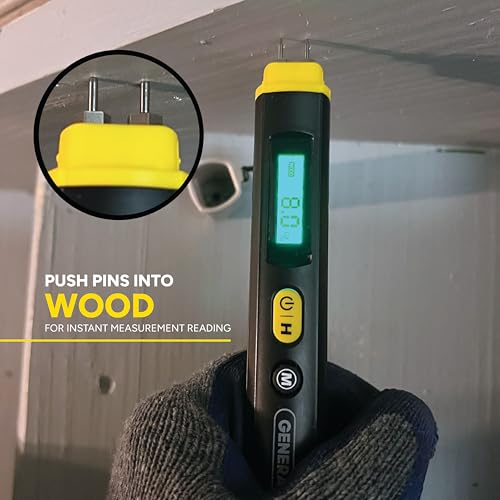 General Tools MMP100 Compact Digital Moisture Meter Wood Detector Tester