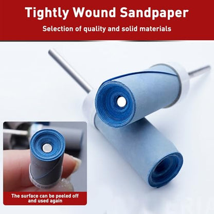 40PCS Sanding Sticks,180 Grit Sanding Drums for Dremel Rotary Tool - style: 180 Grit 40 Pcs