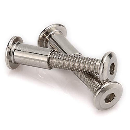 20pcs M6 Furniture Joint Connector Bolt & Cap Nut Kit 30MM - size: 30mm (20pcs)