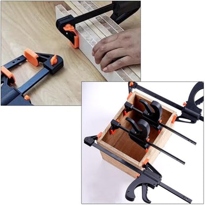 4 Pcs F Clamp Clip Bar Grip Quick Ratchet Release Squeeze Clamps Tools for Woodworking Set