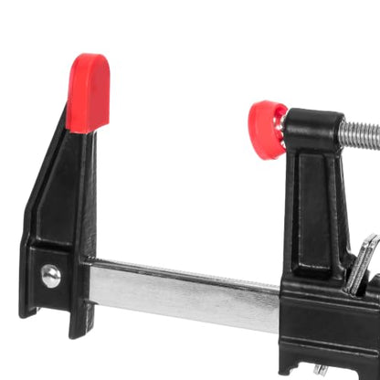 BLACK CANYON 24" Bar Clamp for Woodworking, 600 lbs Clamping Force, 2-3/8" Throat Depth, F Clamp with Cast Iron Body & Steel Ruler, Non-Marring Pads, for Woodworking Metalworking DIY（24 Inch） - size: 24"