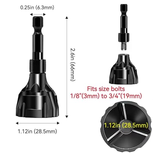 Deburring External Chamfer-Tool Chamfering Drill-Bit - Carbide Remove Burr Repair Tools， Quick Repairing Damaged Bolts Cooswai