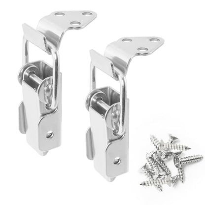 2PCS Spring Loaded Toggle Lock Clasp Buckle Latch Tool Box Hasps 304 Stainless Steel Tool Box Hood Locks Latches 90 Degree Right Angle Latch