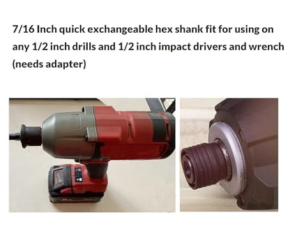 NordWolf 5/8" Brad Point Wood Drill Bit, Double Flutes Design with 7/16" Hex Shank for Drills & Impact Drivers - size: 5/8" (1 Pc)